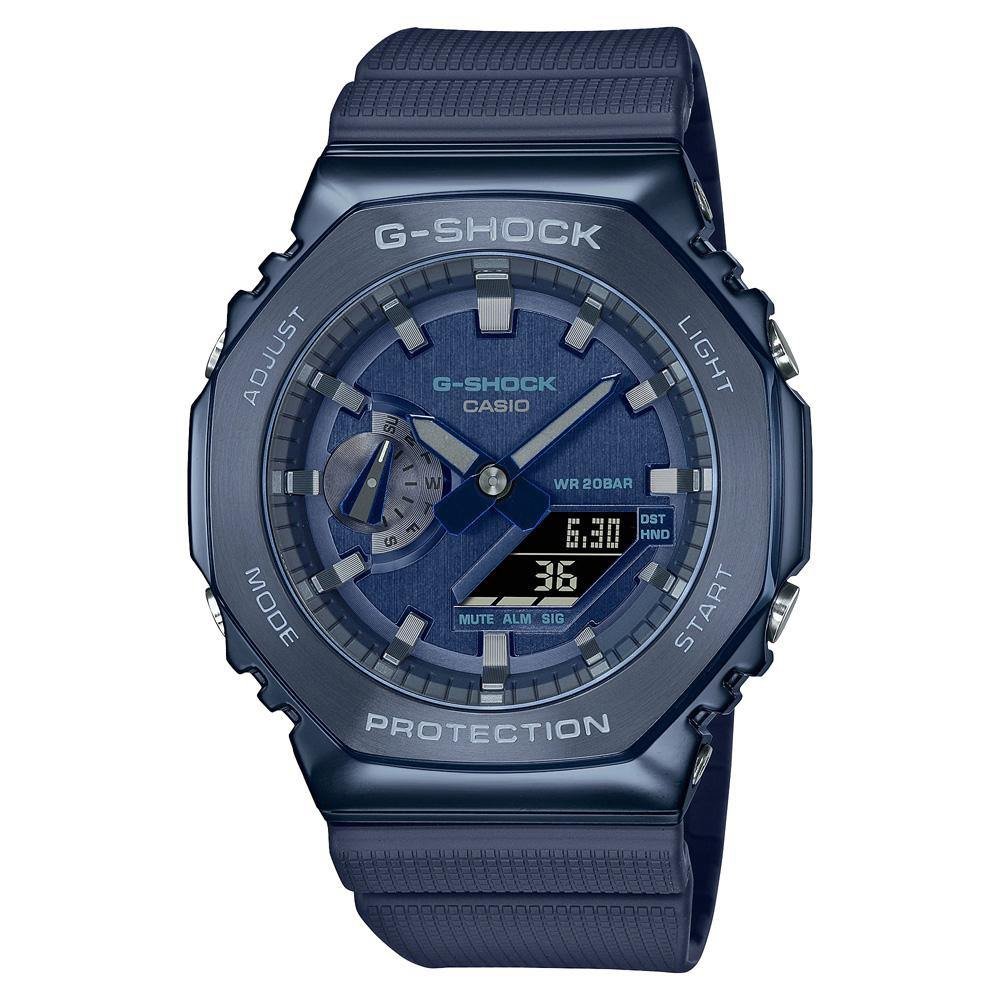 【預購】CASIO/ G-SHOCK/ 深海藍金屬質感八角型錶殼/ GM-2100N-2A