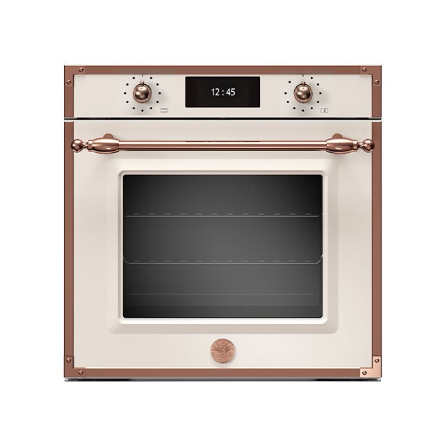 義大利 BERTAZZONI 傳承系列嵌入式蒸烤箱 F6011HERVPTAC象牙白/玫瑰金框