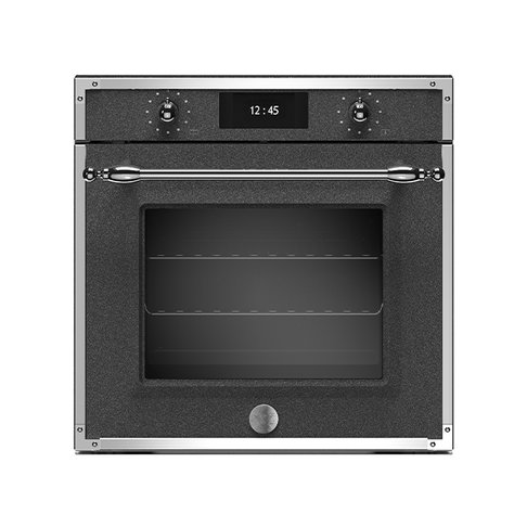 義大利 BERTAZZONI 傳承系列嵌入式蒸烤箱 F6011HERVPTND磨砂黑/不鏽鋼框