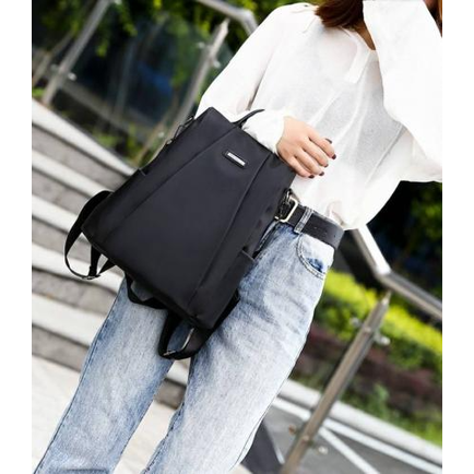韓版女背包百搭高品質尼龍布防水後背包 牛津時尚 雙肩背包 兩用 簡約書包 防盜背包
