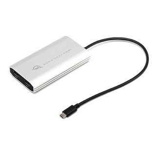 OWC DisplayLink USB-C 雙 HDMI 4K 轉接器 適用於 Apple M1, M2 Mac 或任何配備 USB-C 以及 Thunderbolt 的 Mac 或 PC