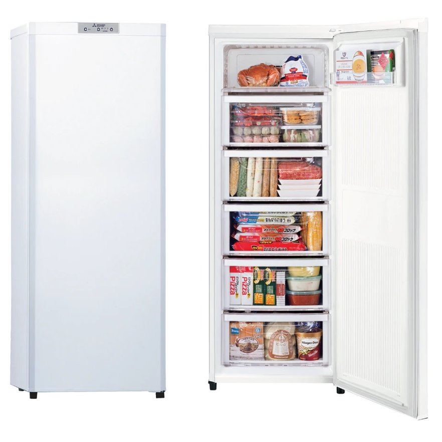 【MITSUBISHI/三菱】 泰製144L直立式冷凍櫃 MF-U14P-W-C ★僅竹苗區含安裝定位