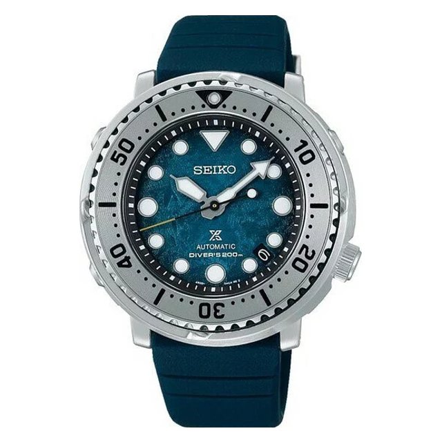 Seiko 精工錶 PROPSEX系列 4R35-04Z0G(SRPH77K1) 愛海洋企鵝遨遊200米潛水機械錶/海洋藍 43.2mm SK037