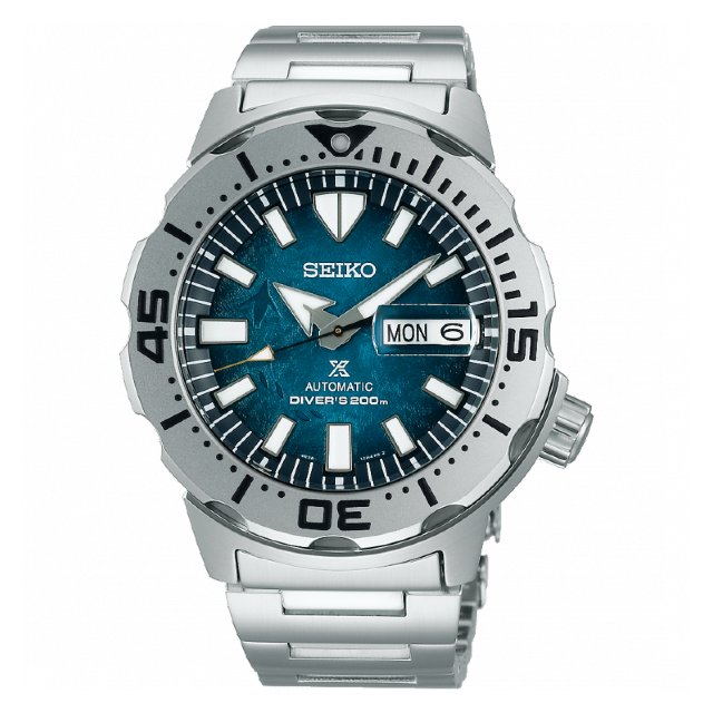 Seiko 精工錶 PROPSEX系列 4R36-11C0G(SRPH75K1) 愛海洋企鵝遨遊200米潛水機械錶 / 海洋藍 42.4mm SK037