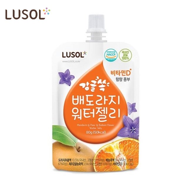 韓國 LUSOL 桔梨橘子果凍 80ml