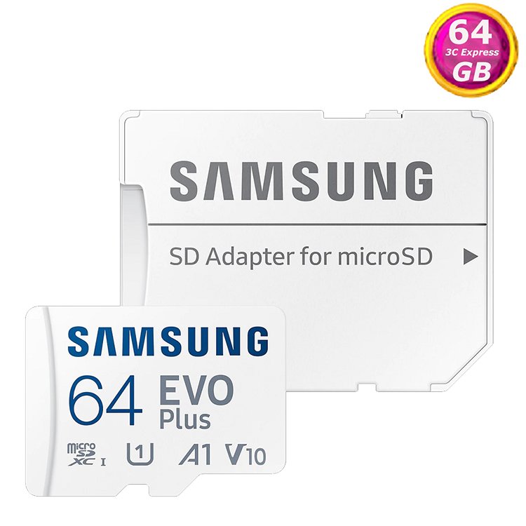 SAMSUNG 64G 64GB microSDXC evo plus U1 A1 microSD SD SDXC MB-MC64KA 三星 記憶卡