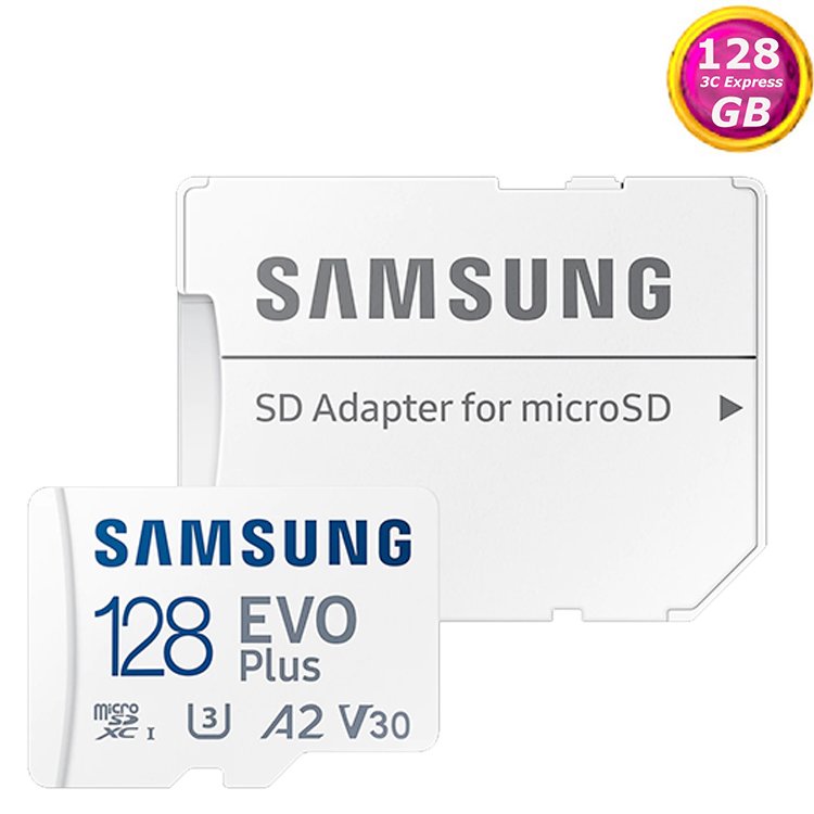SAMSUNG 128G 128GB microSDXC evo plus U3 A2 microSD SD SDXC MB-MC128KA 三星 記憶卡