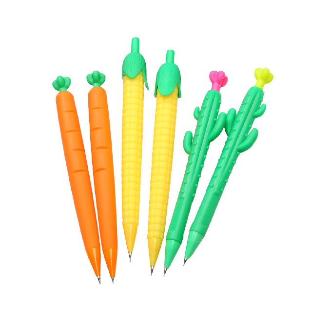 【Q禮品】A5594 蔬菜自動鉛筆 0.5按壓筆 造型廣告筆文具筆 紅蘿蔔筆 玉米筆 仙人掌筆 贈品禮品