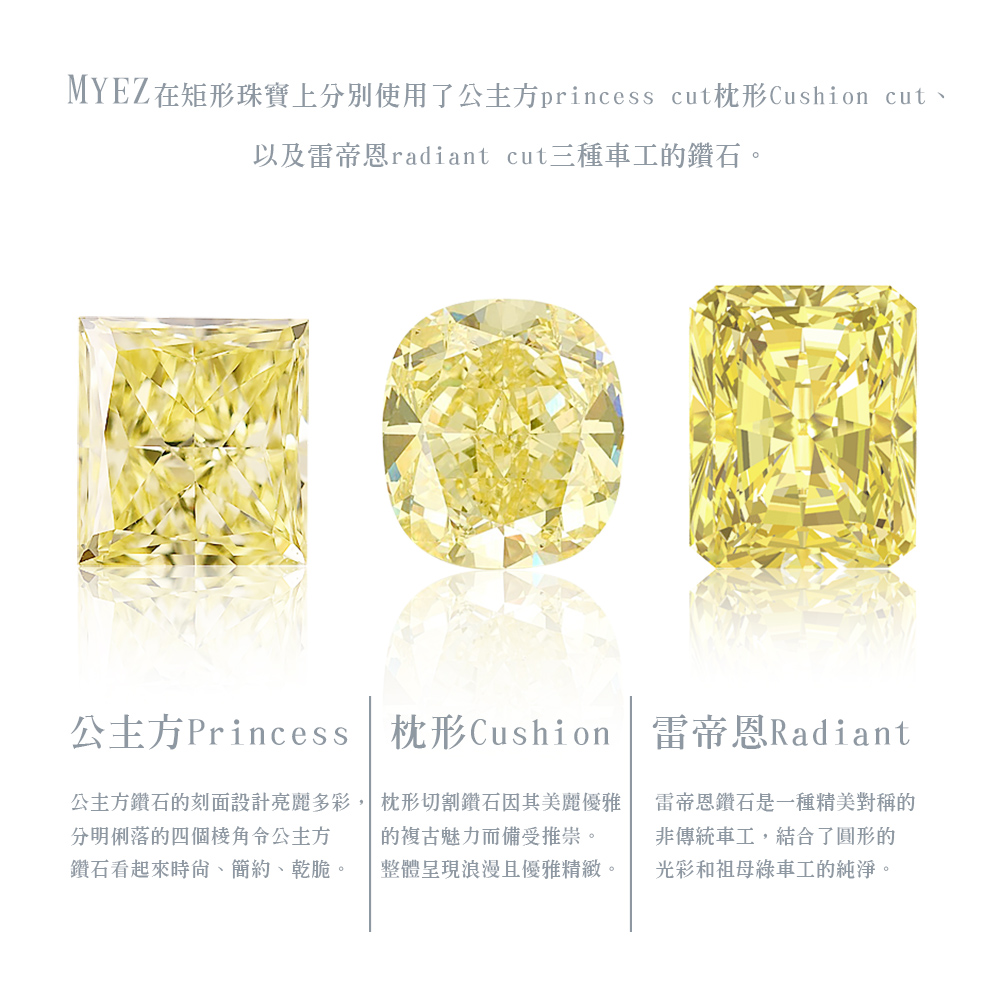 Myez Gia 一克拉天然黃彩鑽石18k金鑽戒女戒婚戒宮殿 Fancy Light Yellow Pchome 商店街