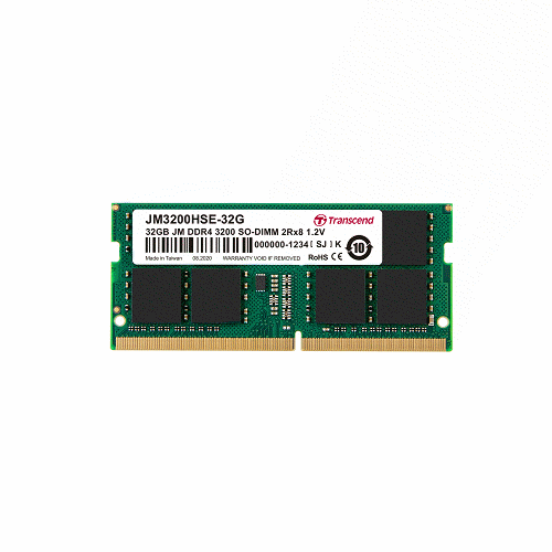 創見32GB JM DDR4 3200 SO-DIMM 2Rx8 1.2V(FOR NB) 記憶體