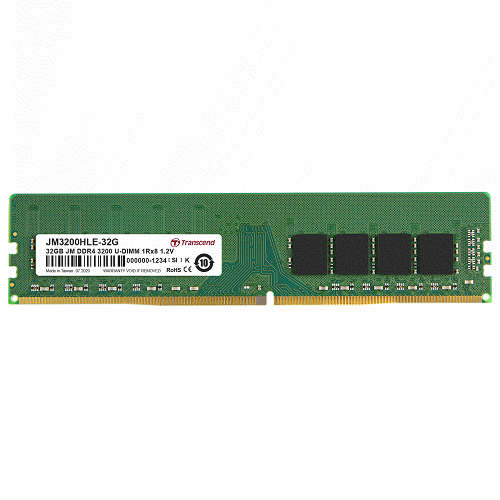 創見32GB JM DDR4 3200 U-DIMM 2Rx8 1.2V(FOR PC) 記憶體