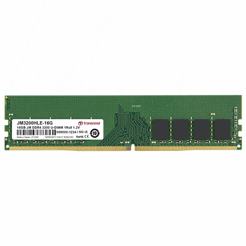創見16GB JM DDR4 3200 U-DIMM 1Rx8 1.2V(FOR PC) 記憶體