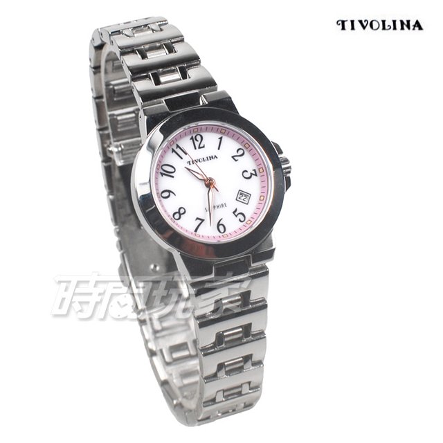 TIVOLINA 優雅來自於精緻 數字 女錶 防水錶 藍寶石水晶鏡面 粉紫色 LAW3773LP