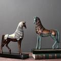 復古意像馬到成功造型藝術品 貴族古典歐洲風中古世紀金屬質感動物騎士戰鬥裝甲馬裝飾品 一馬當先立體浮雕盔甲戰馬雕塑像擺飾品(1599元)