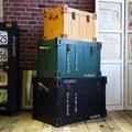 工業風LOFT復古仿武器箱彈藥箱造型木箱掀蓋置物櫃置物箱 仿舊酷創意貨櫃電影拍攝攝影道具大木箱 歐美木質檔案箱工具收納箱