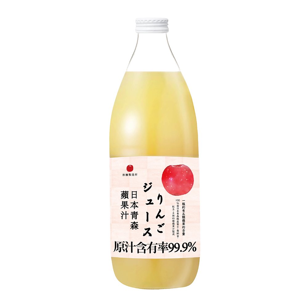 【青森蘋果】蘋果汁1000ml X 3入(日本青森蘋果汁林檎製造所)