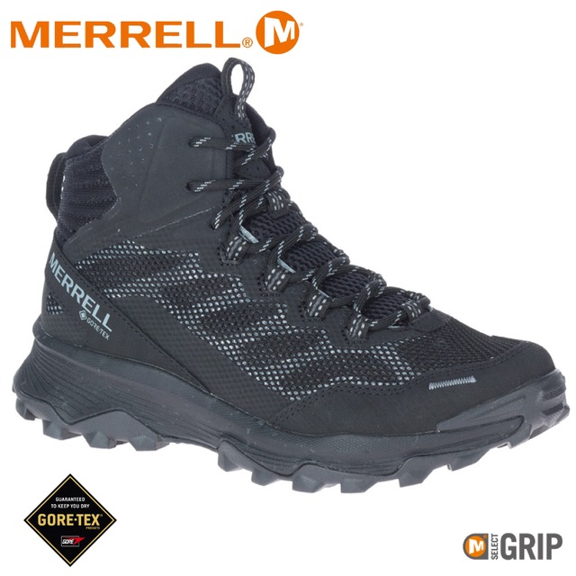 【MERRELL 美國 女 SPEED STRIKE GORE-TEX中筒登山鞋 《黑》】ML066986/登山鞋/健走鞋