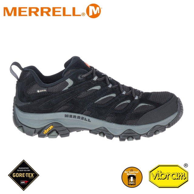 【MERRELL 美國 男 MOAB 3 GORE-TEX防水健行鞋《 黑》】ML036253/健走鞋