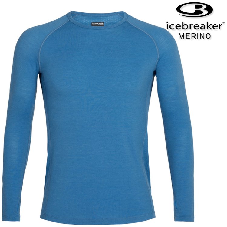 Icebreaker Zone BF150 男款網眼透氣長袖上衣/美麗諾羊毛排汗衣 104347 351 蔚藍