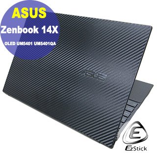 【Ezstick】ASUS UM5401 UM5401QA 黑色卡夢膜機身貼 DIY包膜