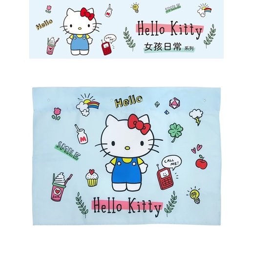 車資樂㊣汽車用品【PKTD010B-06】Hello Kitty 女孩日常系列 車用遮陽窗簾 68x52cm(1入)