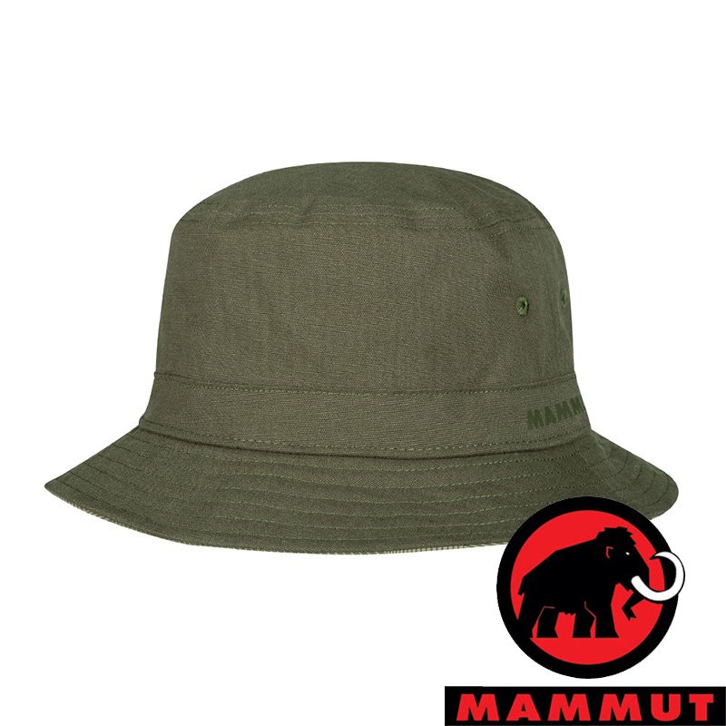 【MAMMUT 長毛象】Bucket Hat 雙面防曬漁夫帽『綠鬣蜥』1191-00621 休閒帽 遮陽帽 球帽 運動帽 戶外 運動 跑步