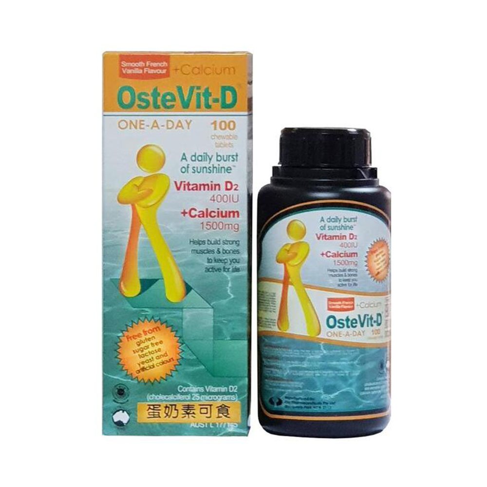 【澳洲原裝】 OsteVit-D 天然螯合乳清鈣 口嚼錠 (100粒/瓶裝)