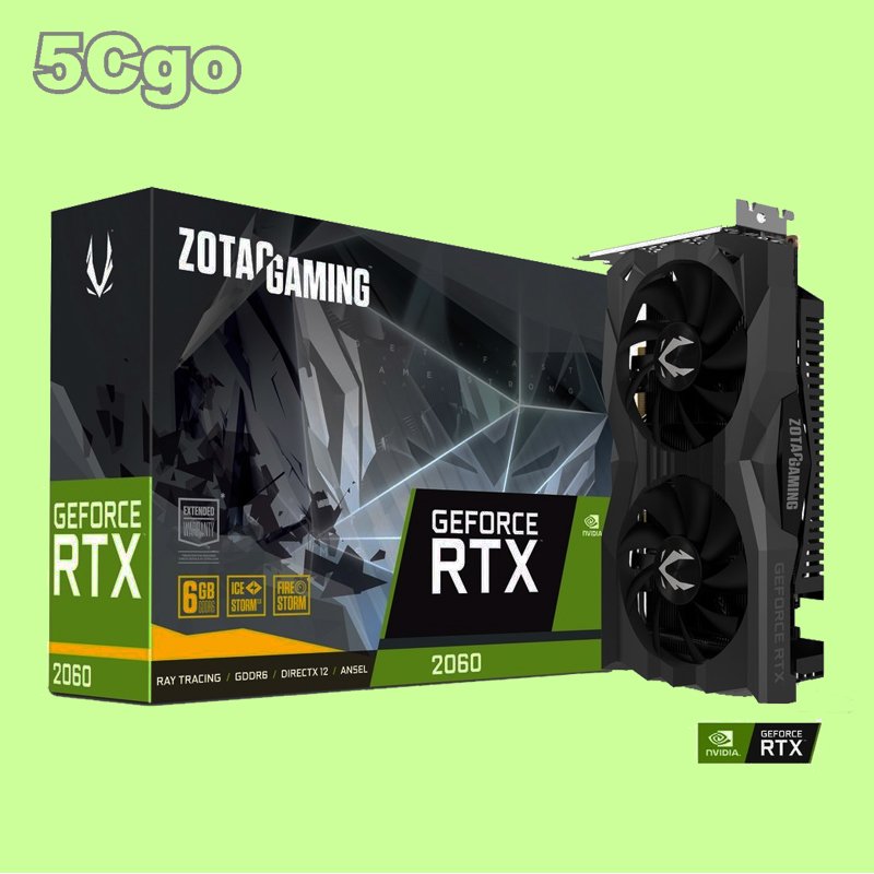 5Cgo【權宇】ZOTAC GAMING GeForce RTX 2060 (Z-RTX2060-6G)電競顯卡 含稅
