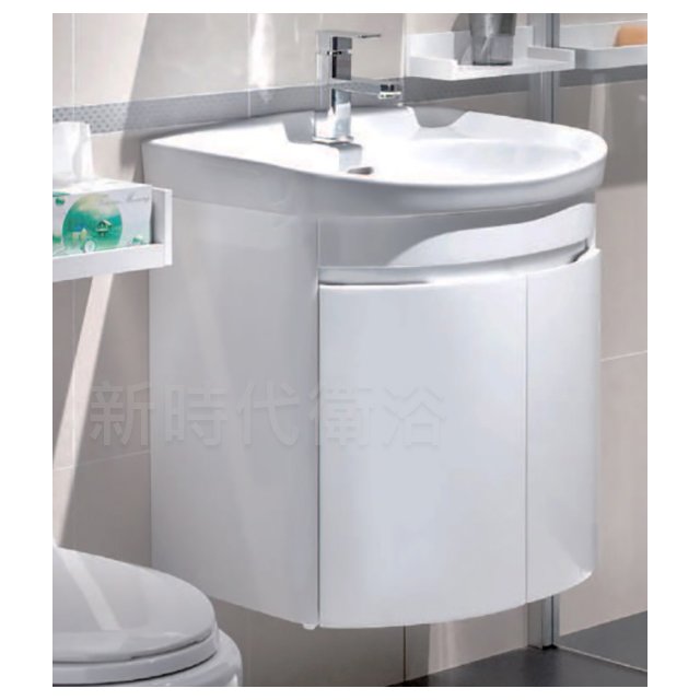 [新時代衛浴 ] TOTO-LW250CGU臉盆56cm專配浴櫃，發泡板鋼烤浴櫃，隱藏把手KLS250