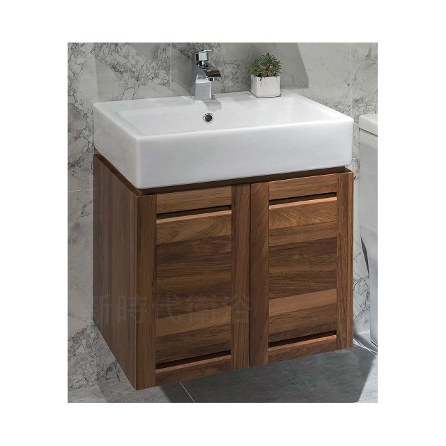 [新時代衛浴] TOTO-LW711RCB臉盆60cm專配浴櫃，美式風格柚木色雙開門，透氣把手，台制KLS711T