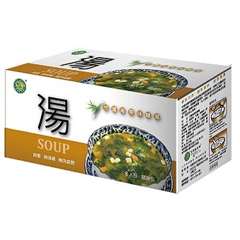 台灣綠源寶 竹鹽海帶味噌湯(12.5公克 x 8包) 12盒 純素 無味精、無防腐劑