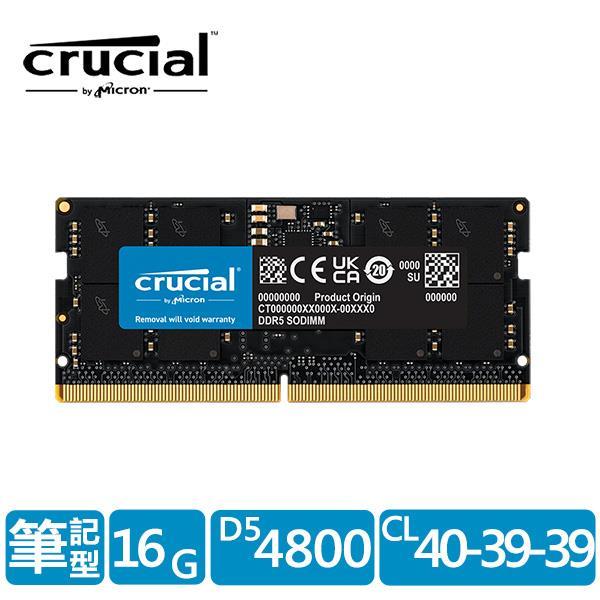 Micron Crucial NB-DDR5 4800/ 16G 筆記型RAM 內建PMIC電源管理晶片
