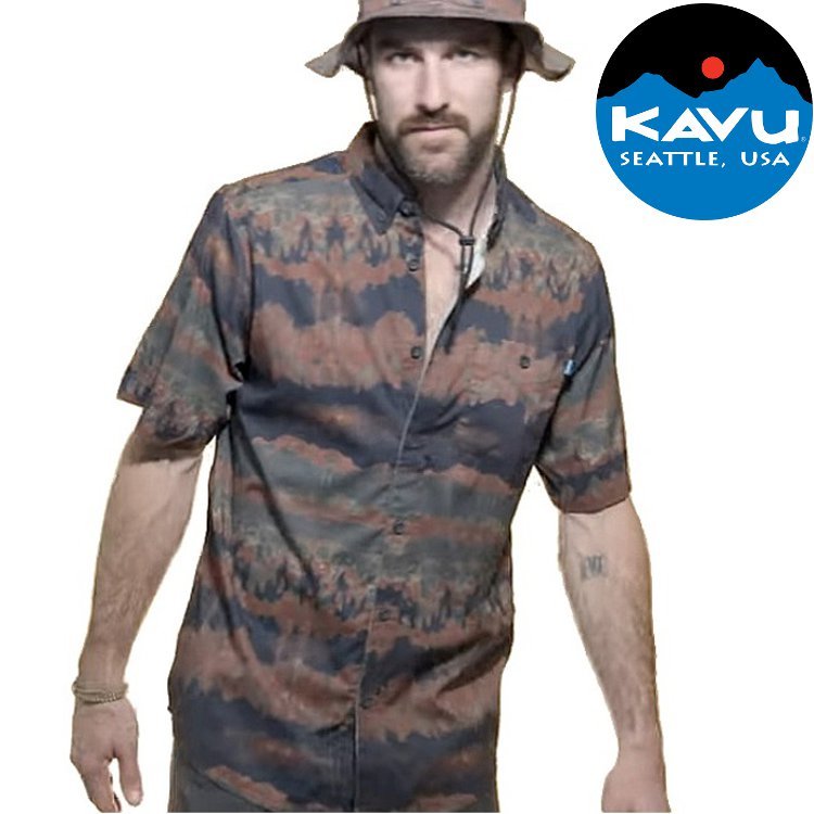 KAVU River Wrangler 男款短袖襯衫 5093 1649 枯葉扎染