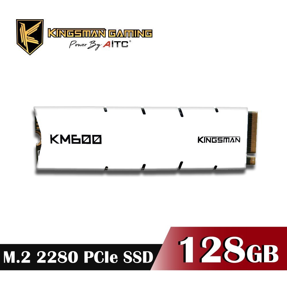 AITC艾格 KINGSMAN KM600 SSD 128GB M.2 2280 PCIe 固態硬碟
