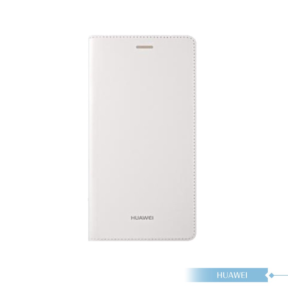 Huawei華為 原廠P8 Lite 專用 書本式側掀翻頁保護套 /翻蓋皮套 /簡約商務型 - 白色