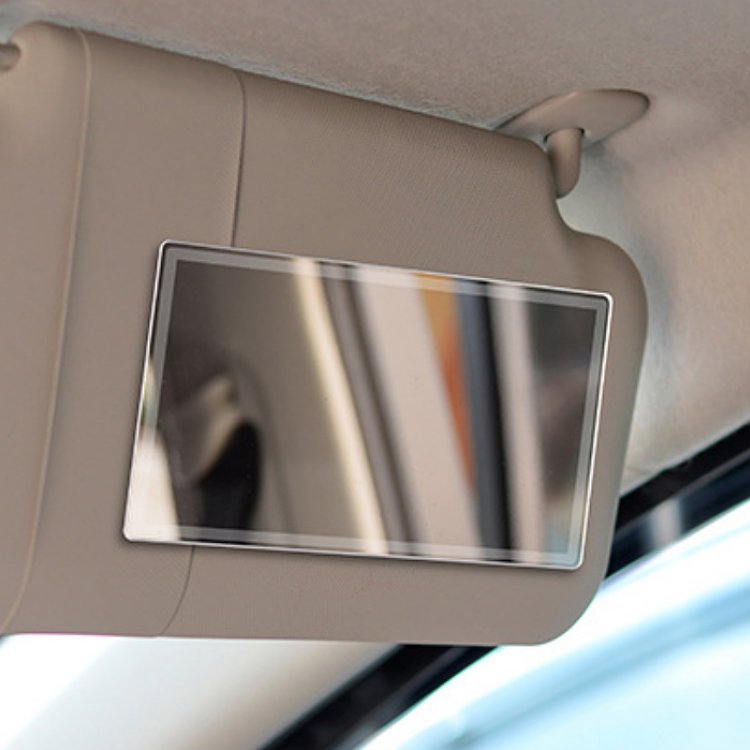 不鏽鋼遮陽板化妝鏡 車用化妝鏡 車用鏡子 遮陽板鏡子 汽車化妝鏡 汽車遮陽板鏡子