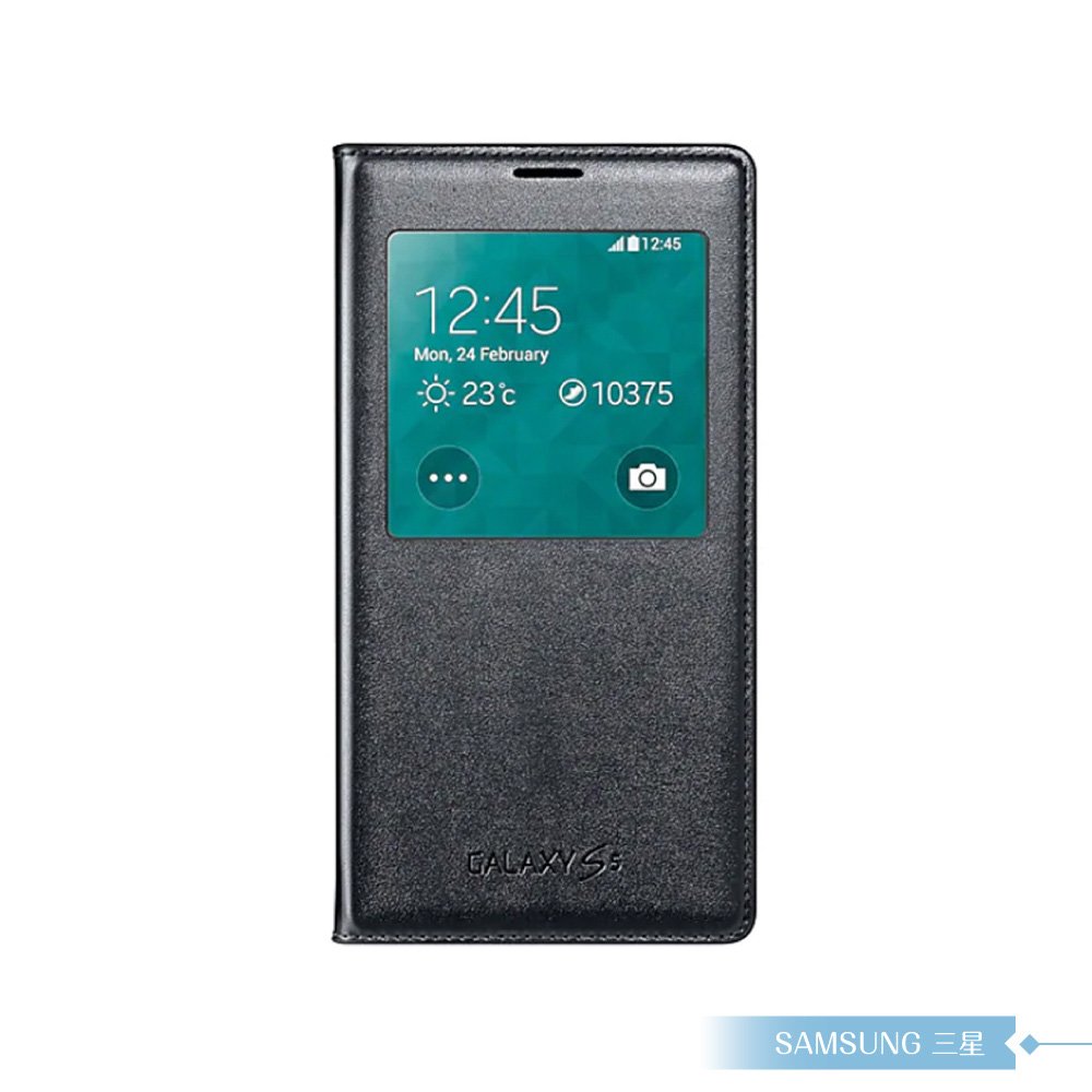 Samsung三星 原廠Galaxy S5 G900專用 視窗透視感應皮套 S View /智慧側掀保護套 - 黑色