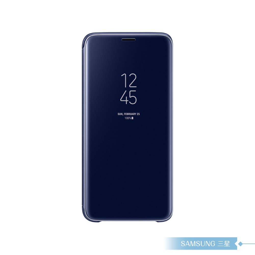 Samsung三星 原廠Galaxy S9 全透視鏡面感應皮套 Clear View【公司貨】- 藍色