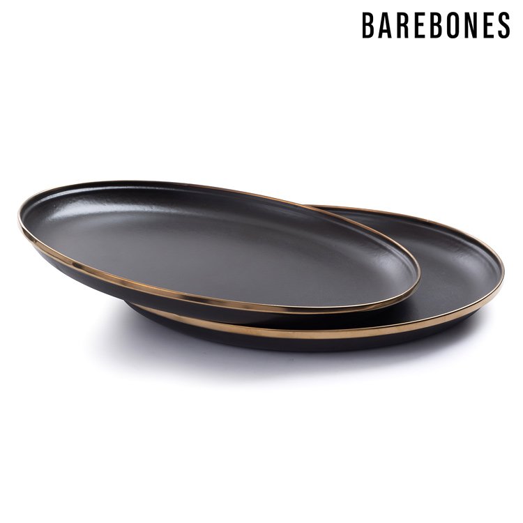【兩入一組】Barebones CKW-341 琺瑯盤組-炭灰 / 城市綠洲 (盤子 餐盤 備料盤 餐具)