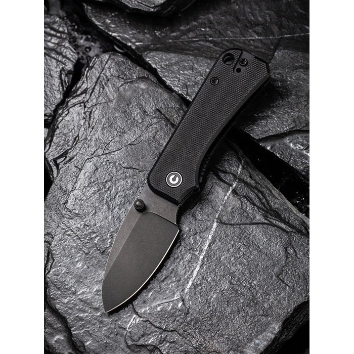 We Knife/Civivi Baby Banter黑G10柄黑石洗刃折刀 -WEKNIFE C19068S-2