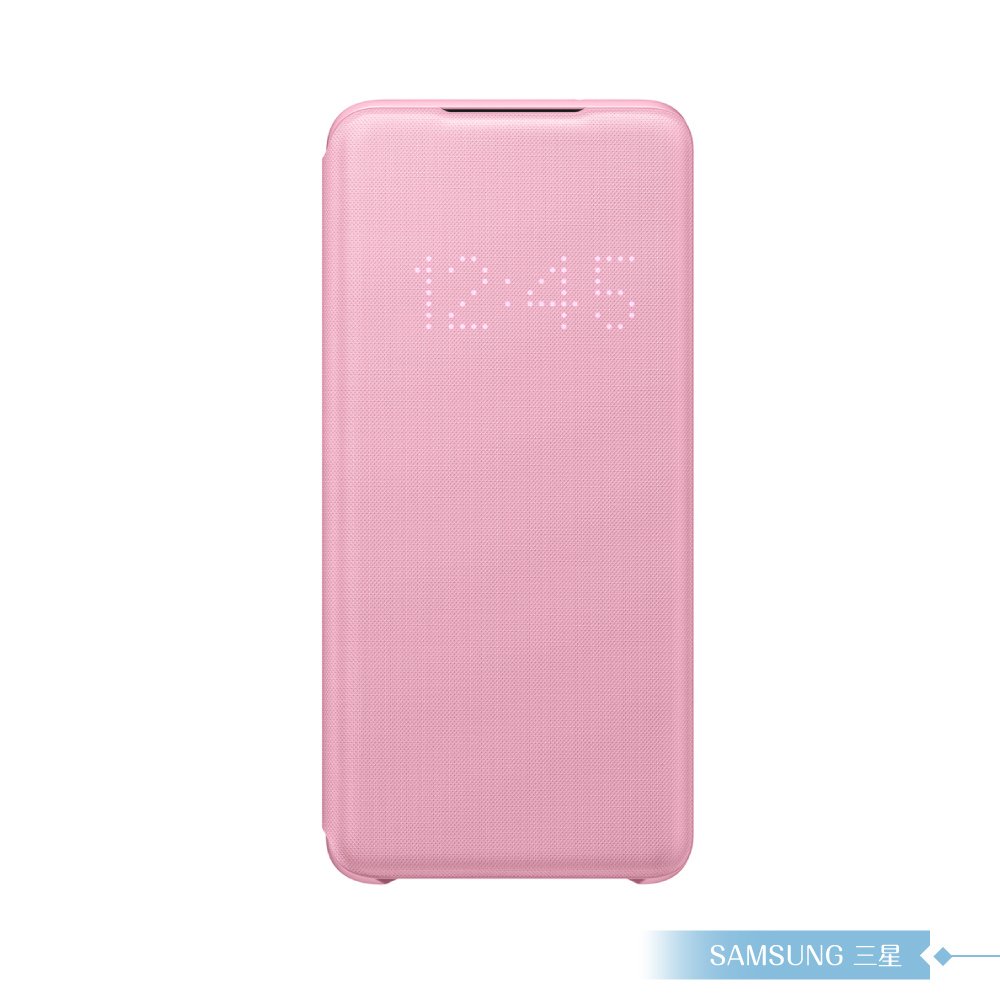 Samsung三星 原廠Galaxy S20 G981 LED皮革翻頁式皮套【公司貨】- 粉色