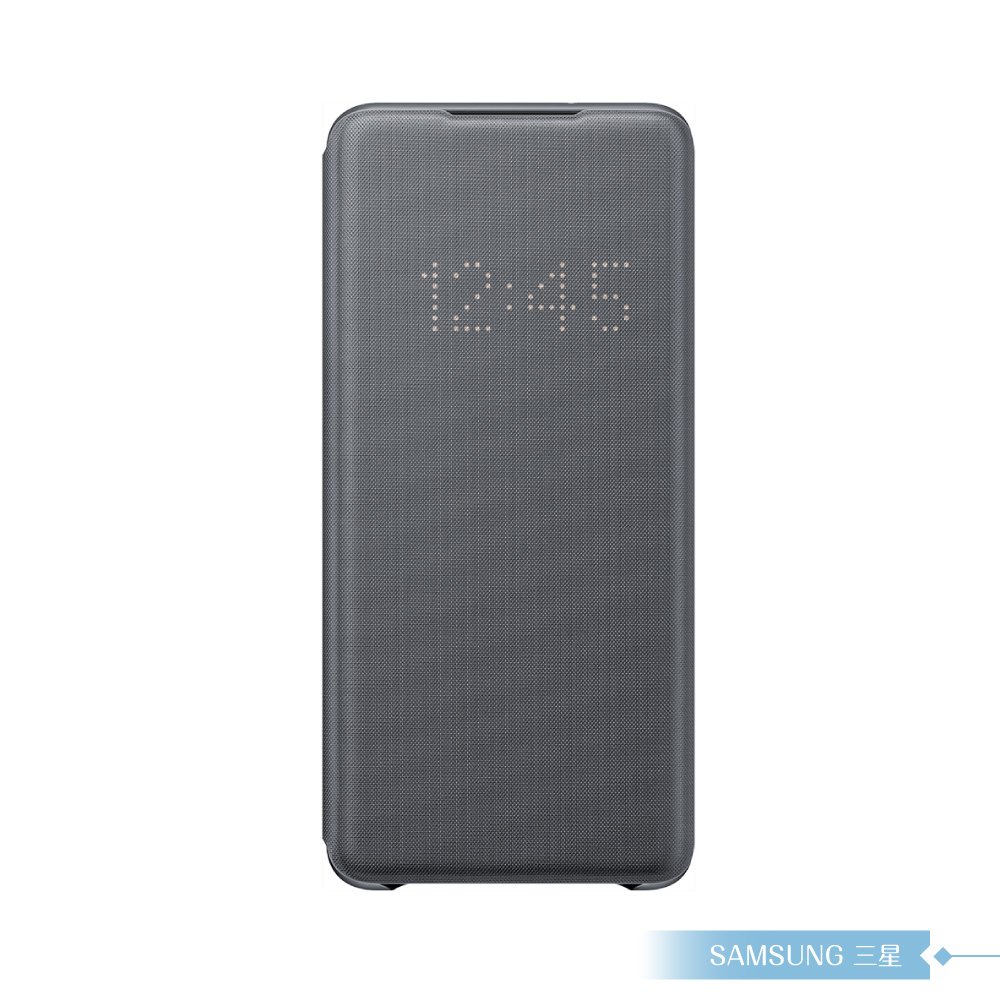 Samsung三星 原廠Galaxy S20+ G986 LED皮革翻頁式皮套【公司貨】- 灰色
