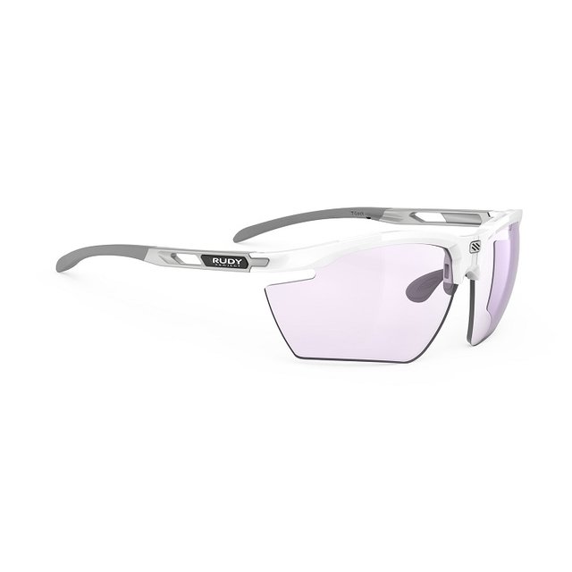 『凹凸眼鏡』Rilsan®環保材質義大利 Rudy Project MAGNUS系列WHITE GLOSS/二代變色紫鏡片~六期零利率~