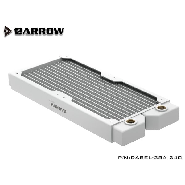 Barrow 紫銅水冷排28mm厚Dabel-28a 240 (白色)