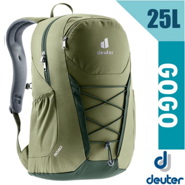 【德國 Deuter】GoGo DayPack 3D透氣休閒旅遊後背包25L(減壓肩帶)學生書包 / 3813221 綠