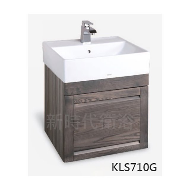 [新時代衛浴] TOTO-L710CGUR臉盆50cm專配浴櫃，美式風格木色，透氣把手，台制浴櫃KLS710G