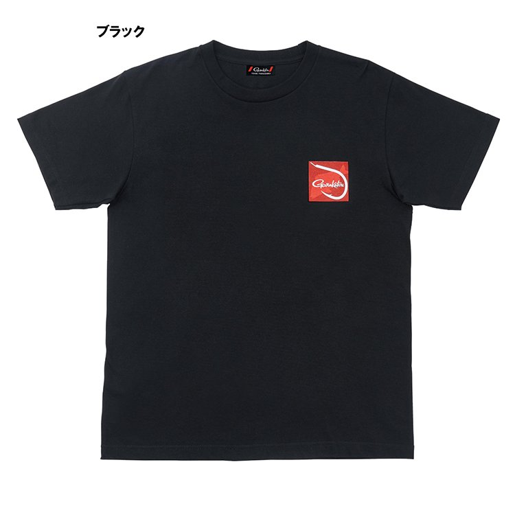 ◎百有釣具◎GAMAKATSU 釣鉤圖形 GM-3679 棉質短袖上衣 T恤 L / LL 黑色