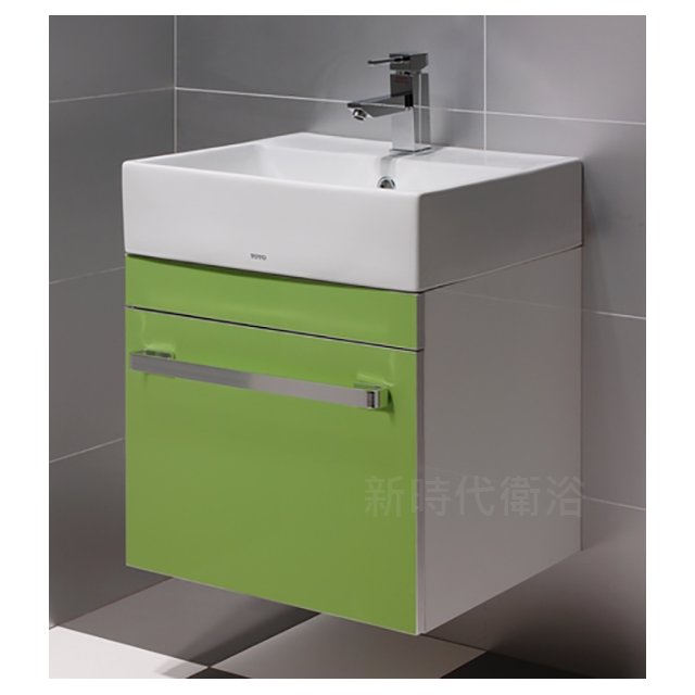 [新時代衛浴] TOTO-L710CGUR臉盆50cm專配浴櫃，白/黑/紅/綠四色門片，台制浴櫃KLS710HG