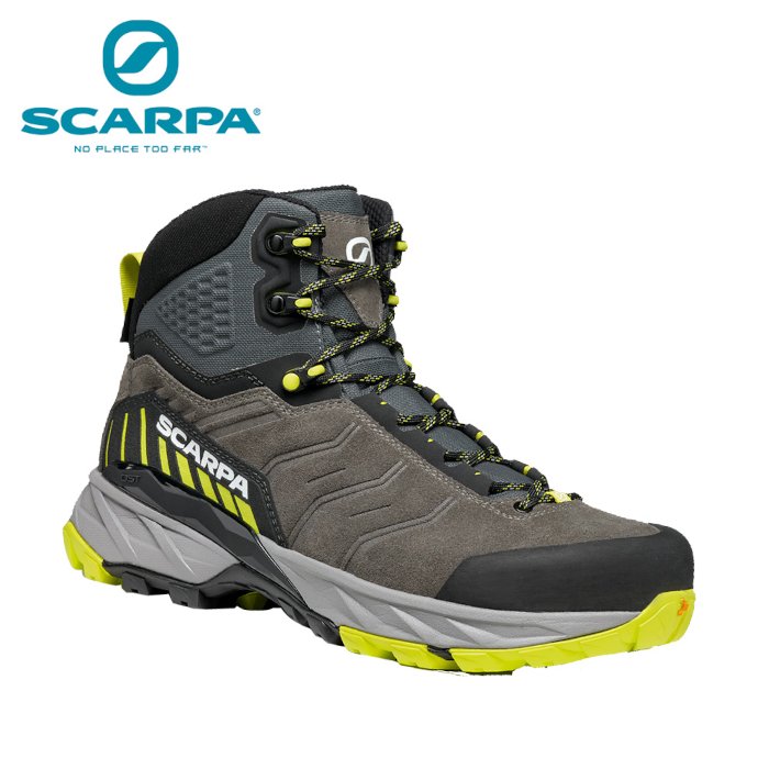 【速捷戶外】義大利【SCARPA】RUSH TRK GTX M 男款中筒 Gore-Tex防水登山鞋(鈦灰/萊姆), 登山健行鞋