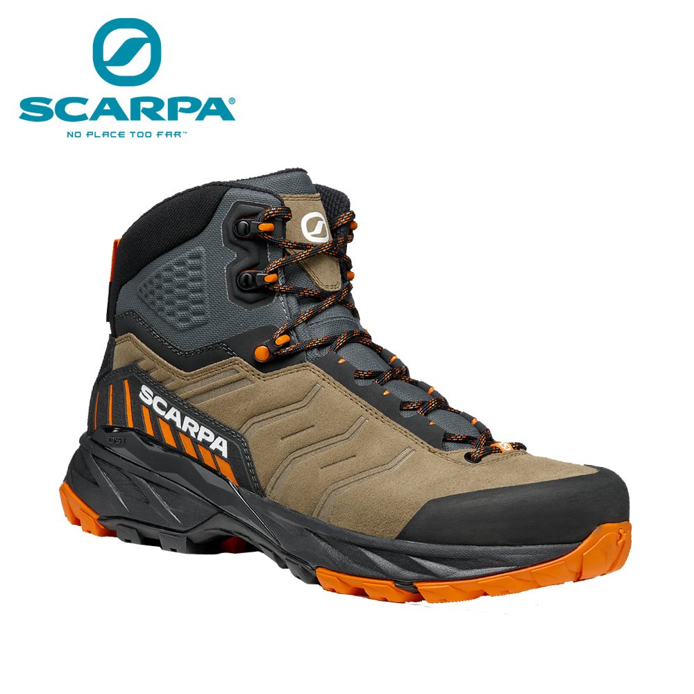 【速捷戶外】義大利【SCARPA】RUSH TRK GTX M 男款中筒 Gore-Tex防水登山鞋(沙漠/芒果), 登山健行鞋